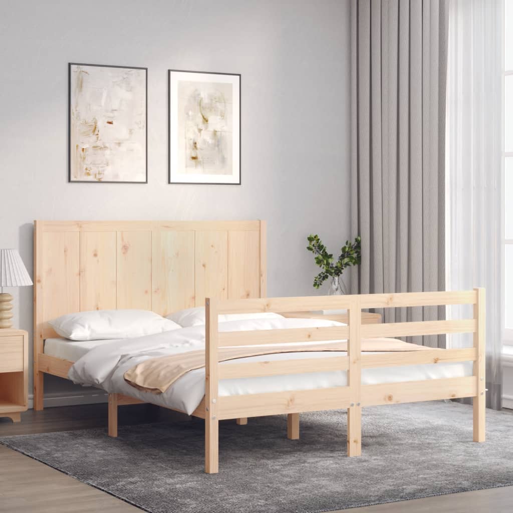 Bed Frame Without Mattress Single Solid Wood