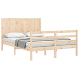 Bed Frame without Mattress King Size Solid Wood