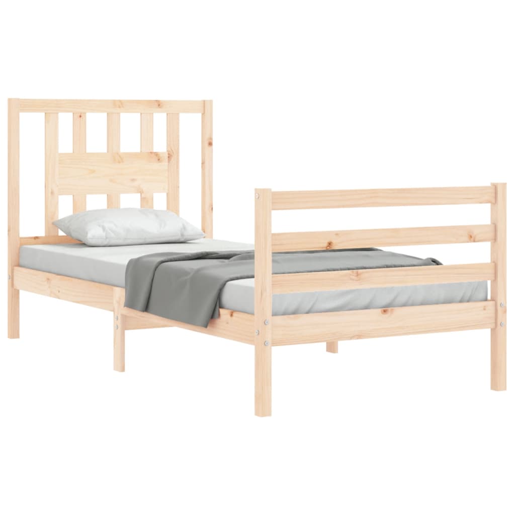 Bed Frame Without Mattress Single Solid Wood