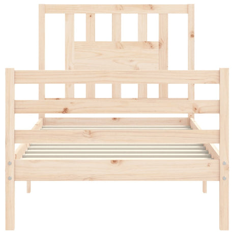Bed Frame Without Mattress Single Solid Wood