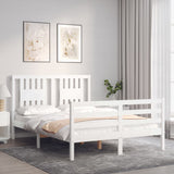 Bed Frame without Mattress White 140x200 cm Solid Wood