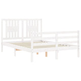 Bed Frame without Mattress White 140x200 cm Solid Wood