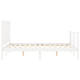 Bed Frame without Mattress White 140x200 cm Solid Wood