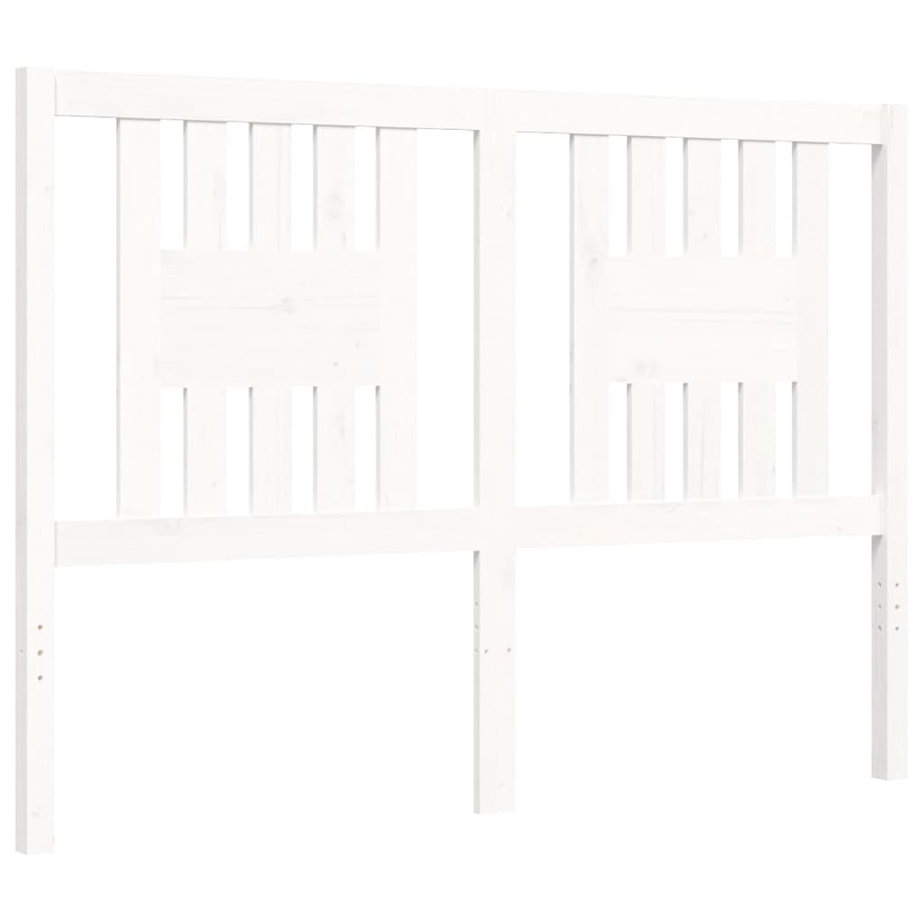 Bed Frame without Mattress White 140x200 cm Solid Wood
