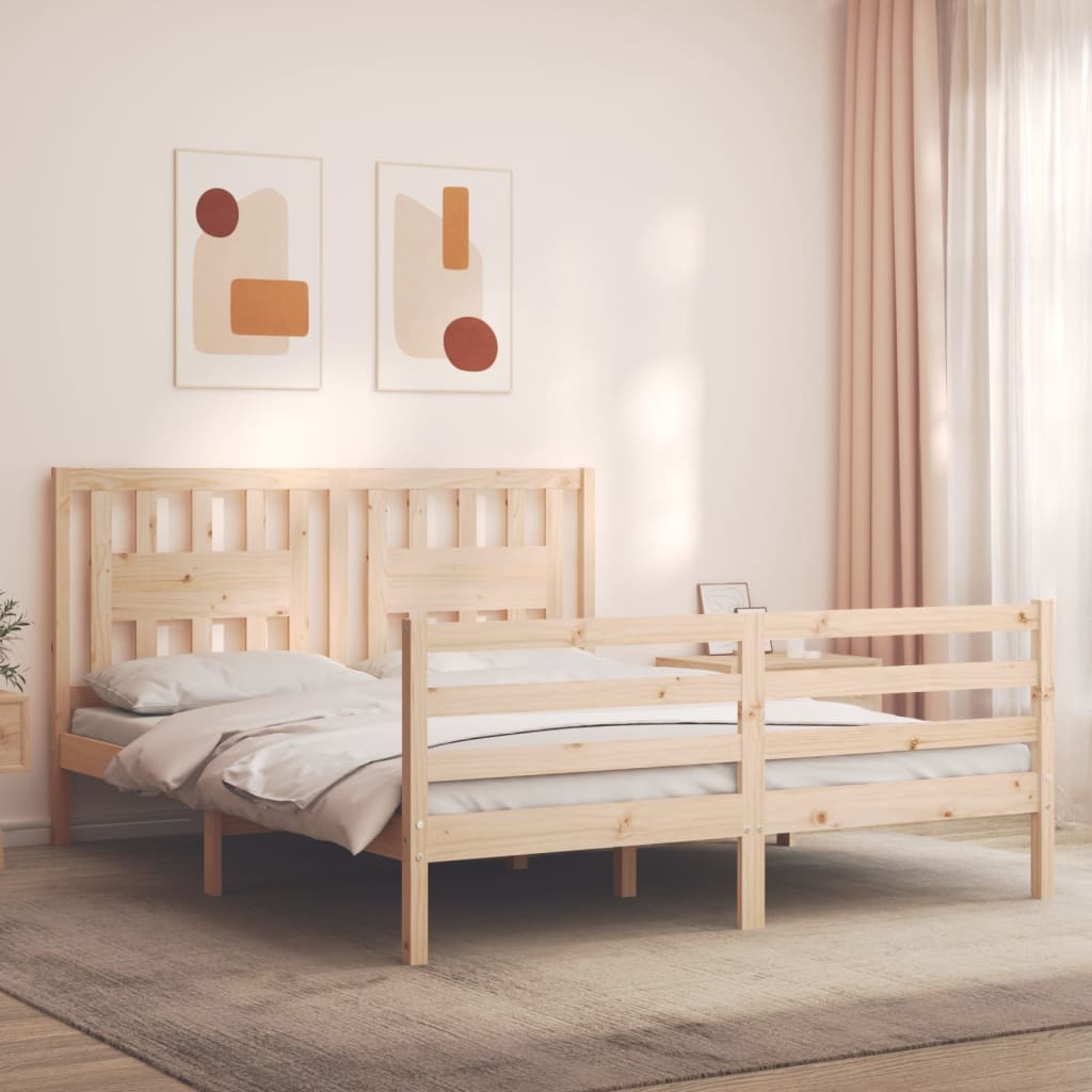 Bed Frame Without Mattress Single Solid Wood