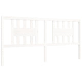 Bed Frame without Mattress White Super King Size Solid Wood