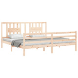 Bed Frame without Mattress 200x200 cm Solid Wood