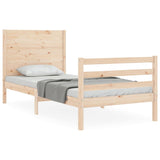 Bed Frame without Mattress Single Solid Wood