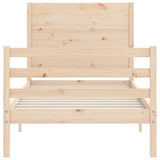 Bed Frame without Mattress Single Solid Wood