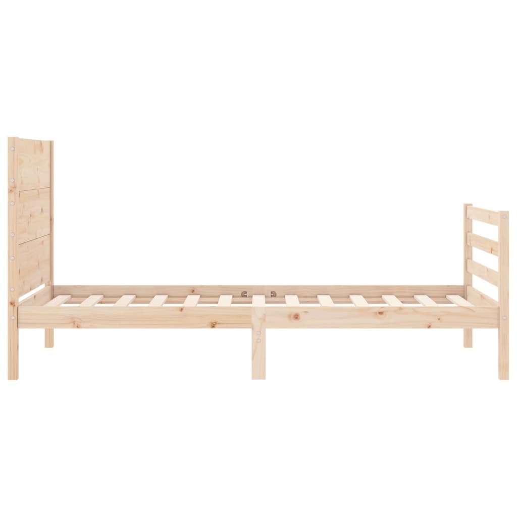 Bed Frame without Mattress Single Solid Wood
