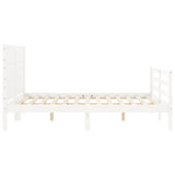 Bed Frame without Mattress White 140x200 cm Solid Wood