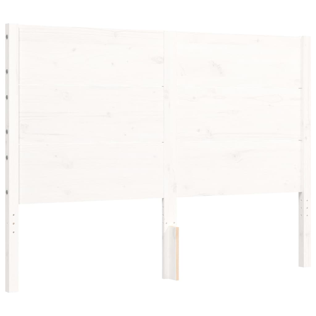 Bed Frame without Mattress White 140x200 cm Solid Wood