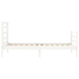 Bed Frame without Mattress White Small Single Solid Wood