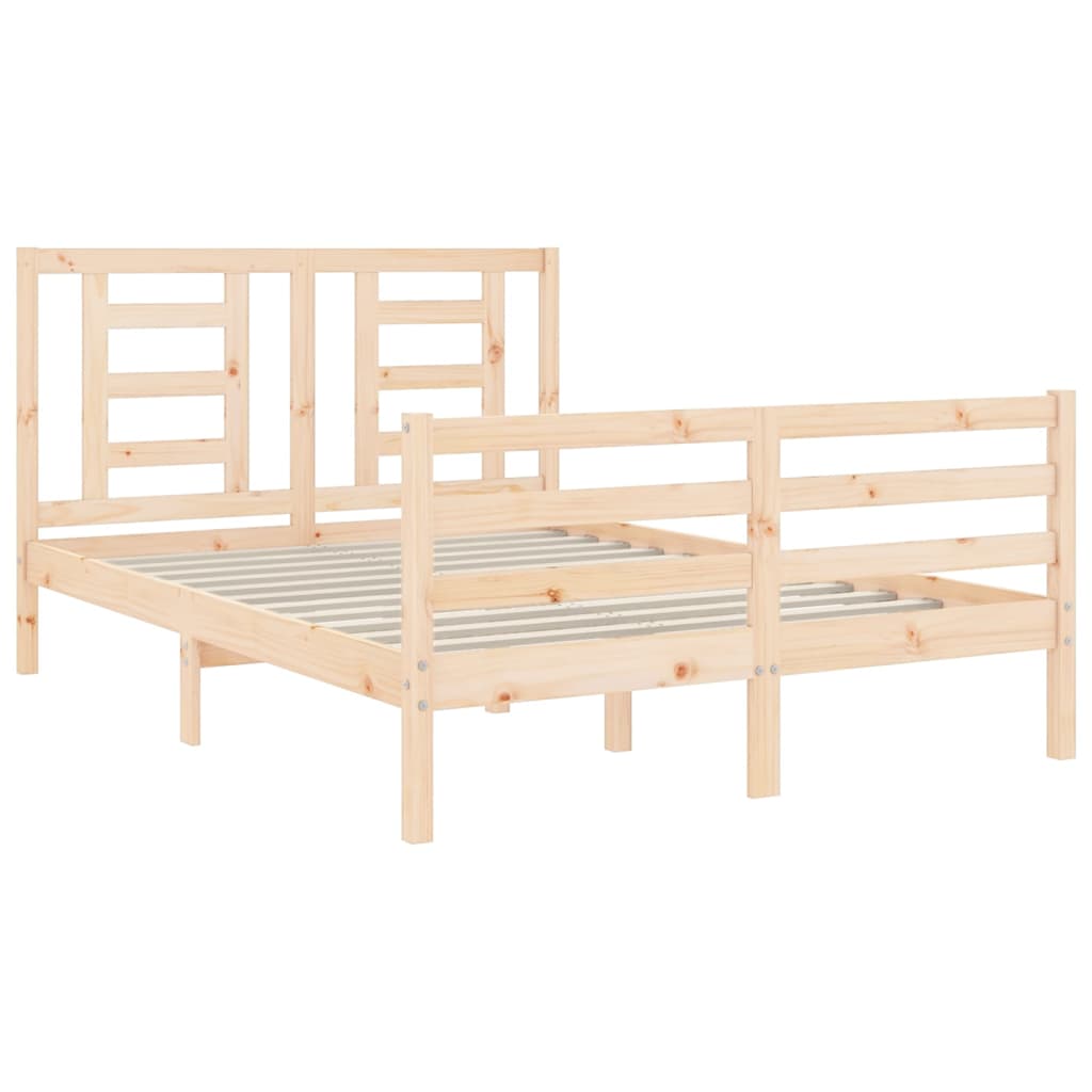 Bed Frame without Mattress Small Double Solid Wood
