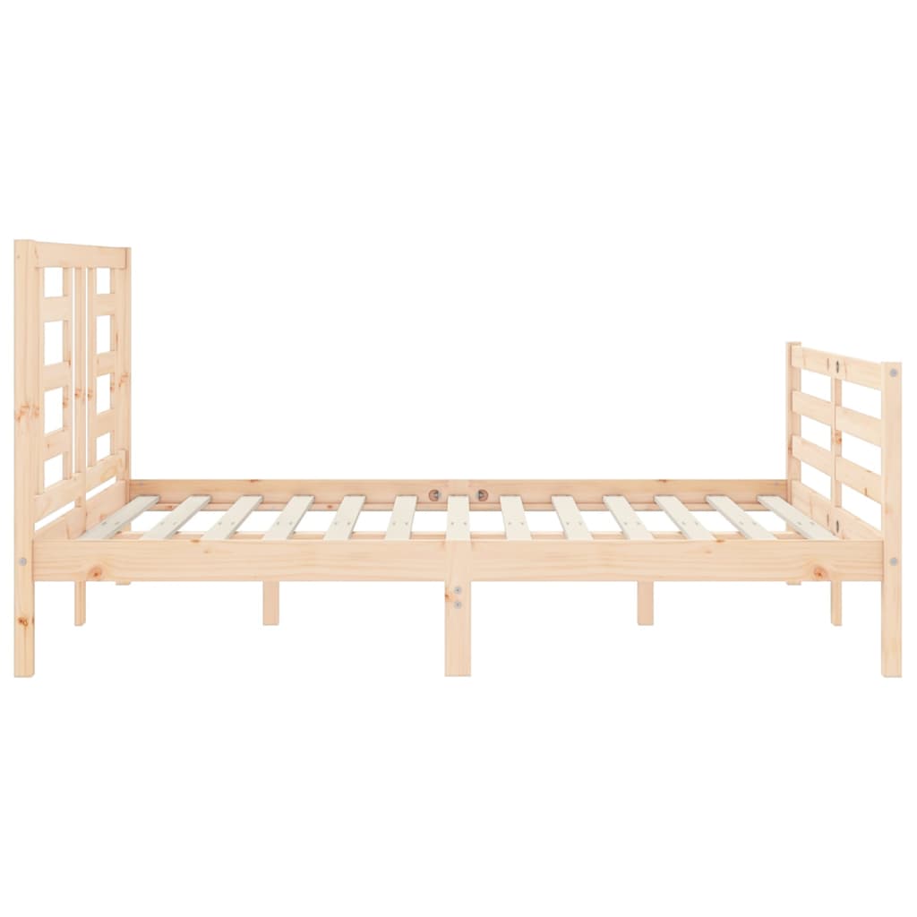 Bed Frame without Mattress Small Double Solid Wood