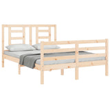 Bed Frame Without Mattress Double Solid Wood