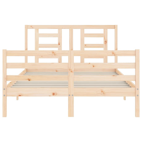Bed Frame Without Mattress Double Solid Wood