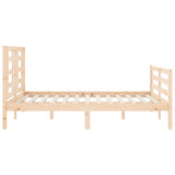 Bed Frame Without Mattress Double Solid Wood