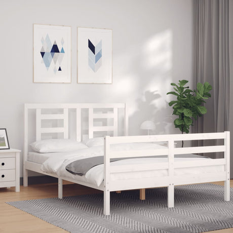 Bed Frame Without Mattress Double Solid Wood