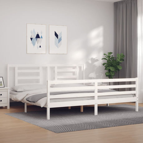 Bed Frame Without Mattress Double Solid Wood