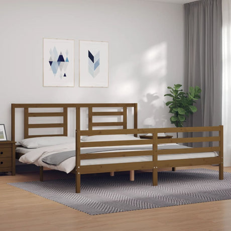 Bed Frame Without Mattress Double Solid Wood
