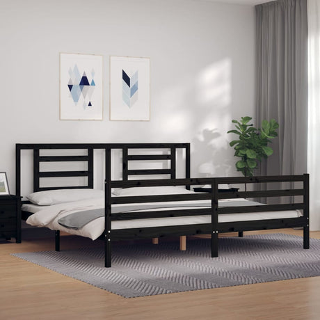Bed Frame Without Mattress Double Solid Wood