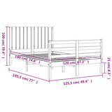 Bed Frame Without Mattress Small Double Solid Wood