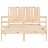 Bed Frame Without Mattress Small Double Solid Wood