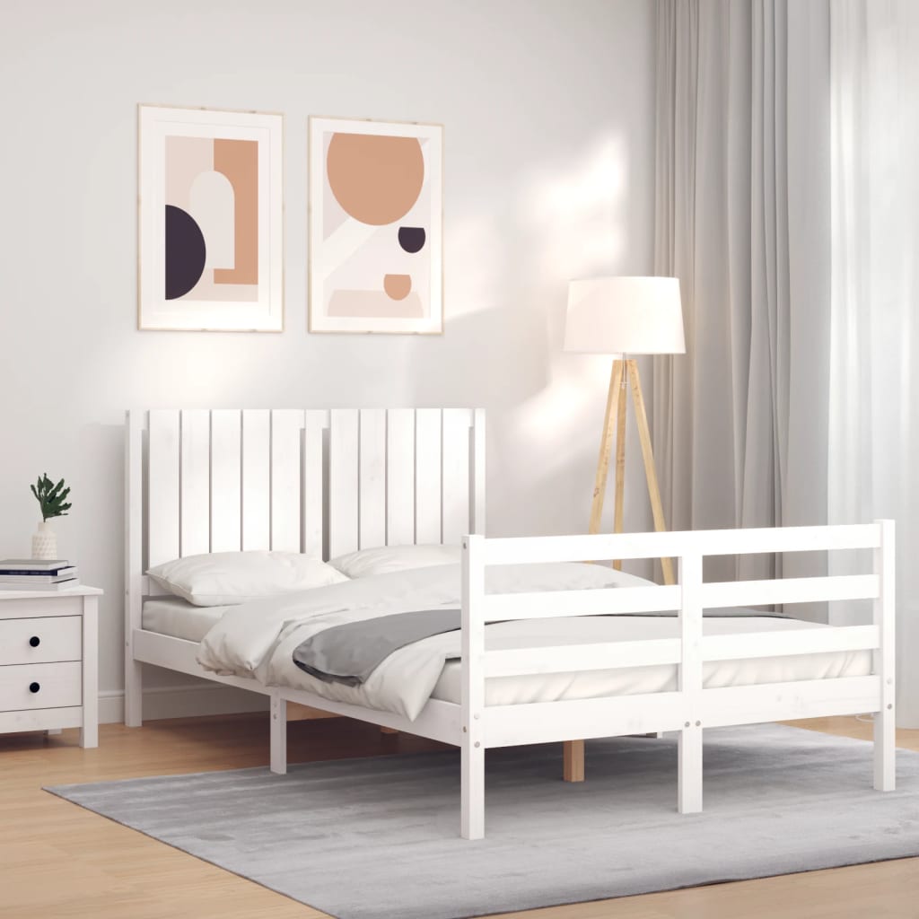 Bed Frame Without Mattress Small Double Solid Wood