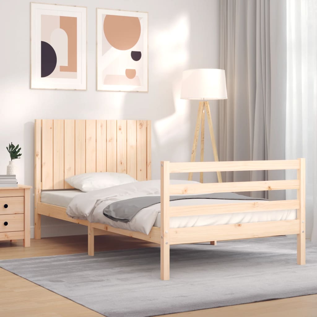 Bed Frame Without Mattress Small Double Solid Wood