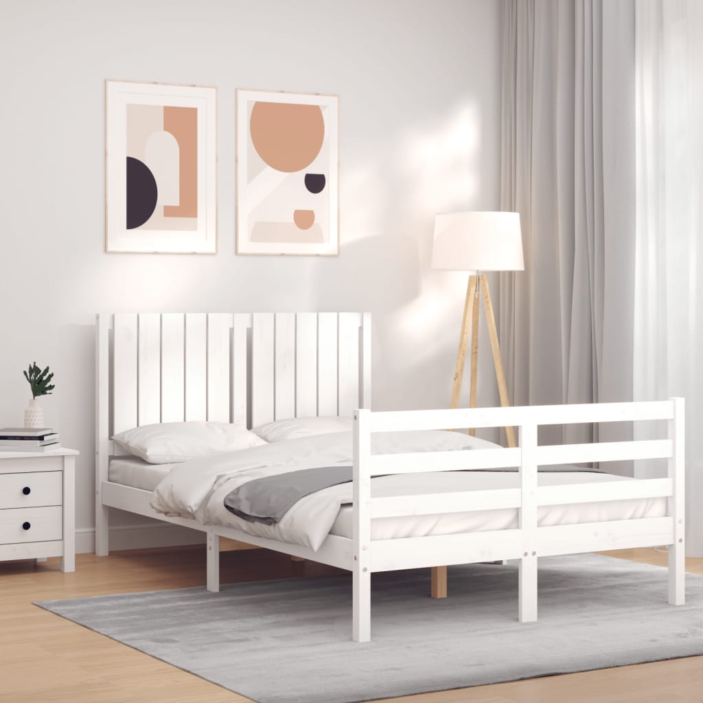 Bed Frame Without Mattress Small Double Solid Wood