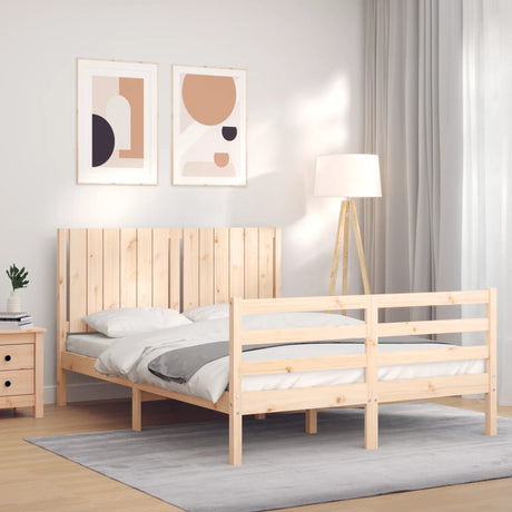 Bed Frame Without Mattress Small Double Solid Wood