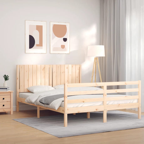 Bed Frame Without Mattress Small Double Solid Wood
