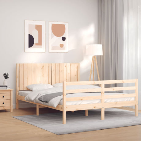 Bed Frame Without Mattress Small Double Solid Wood