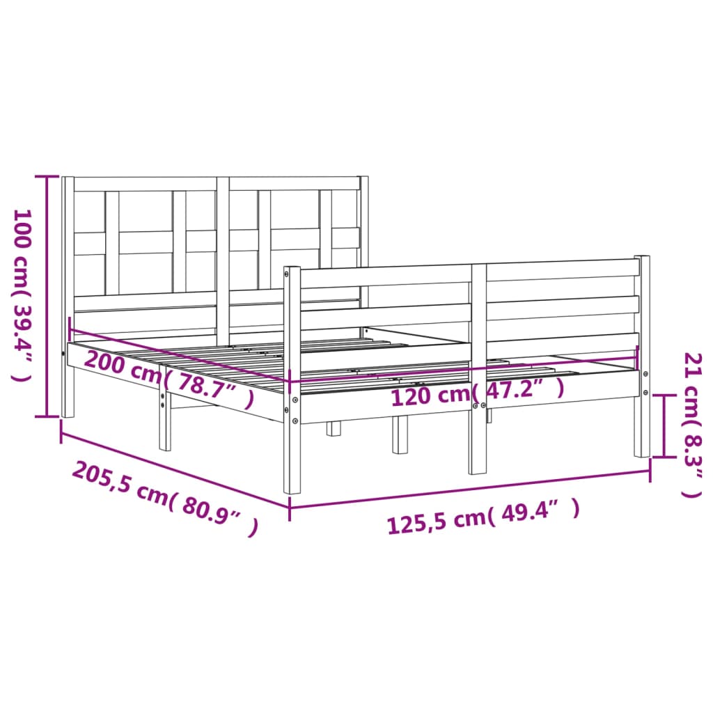 Bed Frame Without Mattress Solid Wood