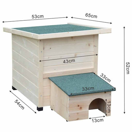 @Pet Hedgehog House Xl 53X65X52Cm Wood White