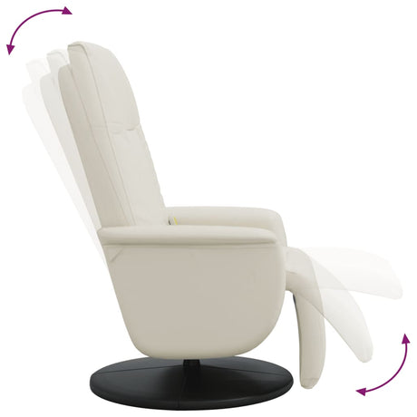 Massage Recliner Chair With Footrest Faux Leather