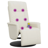 Massage Recliner Chair With Footrest Faux Leather