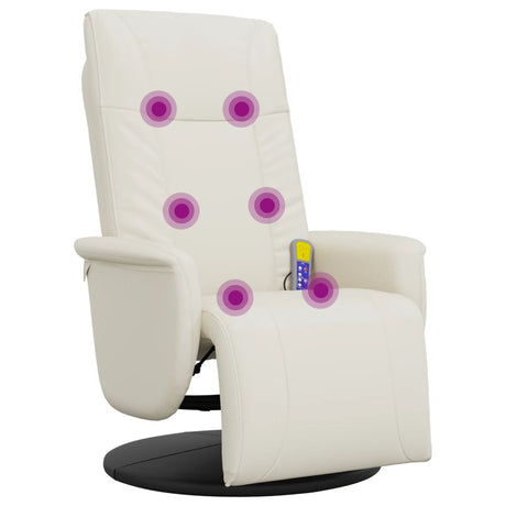 Massage Recliner Chair With Footrest Faux Leather