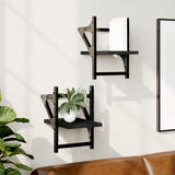 Wall Shelves With Bars 2 Pcs