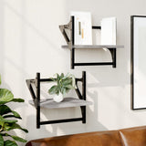 Wall Shelves With Bars 2 Pcs