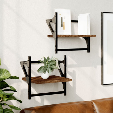 Wall Shelves With Bars 2 Pcs