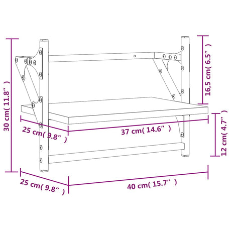 Wall Shelves With Bars 2 Pcs