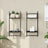 2-Tier Wall Shelves With Bars 2 Pcs