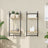 2-Tier Wall Shelves With Bars 2 Pcs