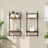 2-Tier Wall Shelves With Bars 2 Pcs