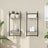 2-Tier Wall Shelves With Bars 2 Pcs