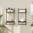 2-Tier Wall Shelves With Bars 2 Pcs