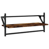 4 Piece Wall Shelf Set With Bars Engineered Wood