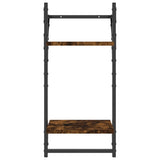 4 Piece Wall Shelf Set With Bars Engineered Wood